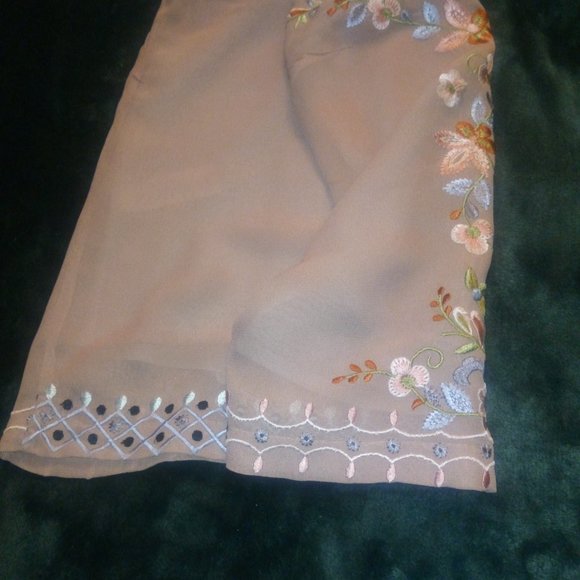 French Connection Embroidered Blush Cami Top Sz 0 - Picture 8 of 10